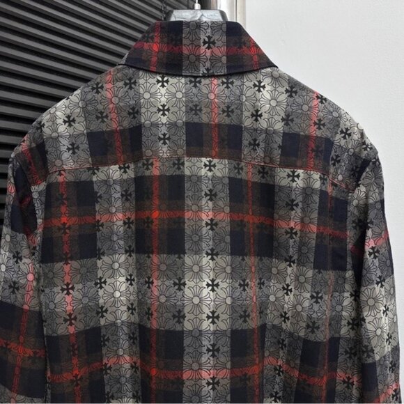 Chrome Hearts Black and Red Plaid Shirt - Picture 5 of 9